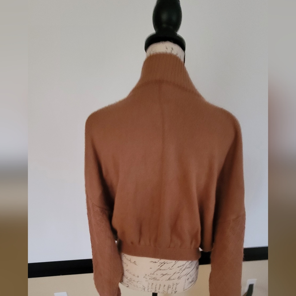 Don’t Stop Now Cable Knit Sweater- MOCHA - Picture 2 of 3